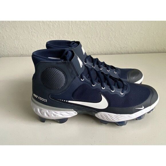 Nike Alpha Huarache 3 High Mens Baseball Cleats Men’s Sz 14 Navy Blue CZ4455-400 - Picture 5 of 11